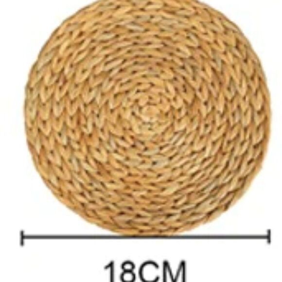 Round Woven Handmade Table Mat - Picture 4 of 11